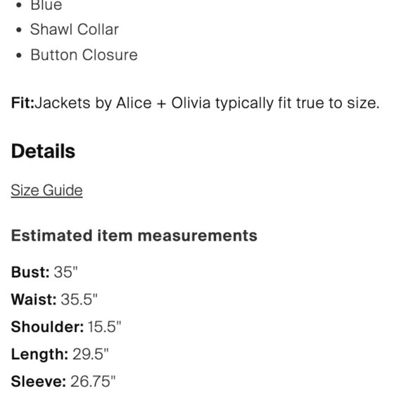 NWT Alice + Olivia Yuriko Satin Jacket in Pale Blue - Picture 7 of 7